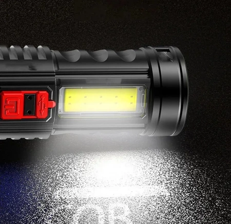 Lanternă tactică militară, puternică, reîncărcabilă prin USB