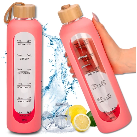 Sticla de sticla, 1000 ml, sticla solida de apa sport TRESSARI pentru alergat