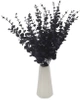 Ramuri artificiale de frunze de eucalipt set de 10pcs negru decorative