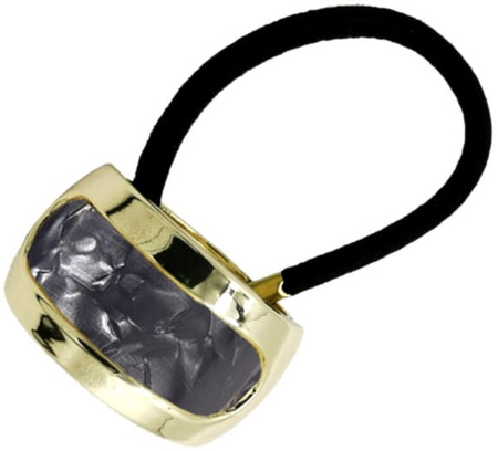 Elastic de păr, clemă rotundă, glam rock gold