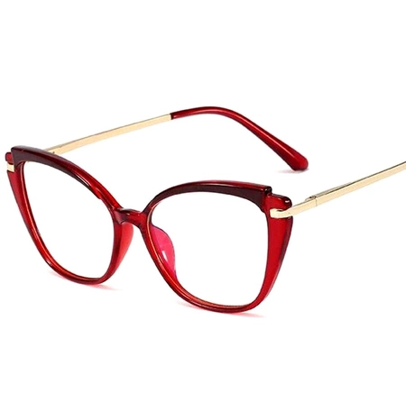 Ochelari clari eleganti cu antireflex, rosie pisica