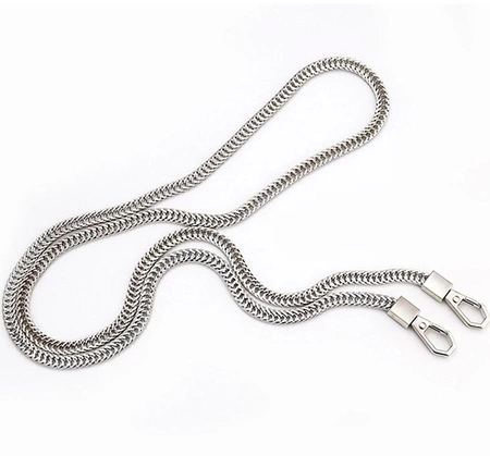 Curea geantă de mână 120 cm geantă lanț din metal argintiu