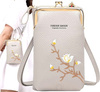 Geanta messenger dama, portofel mini flori