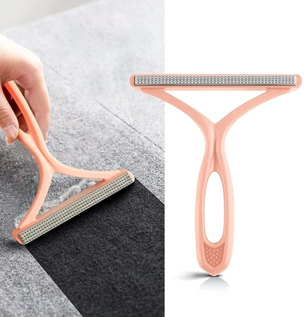 Aparat de ras manual pentru pulovere, haine, perie roz