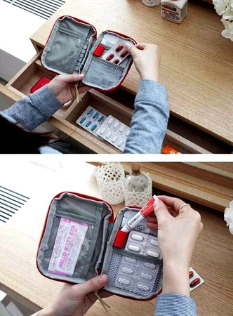 Trusa de prim ajutor medical pentru medicamente, organizator de voiaj, set 3 buc