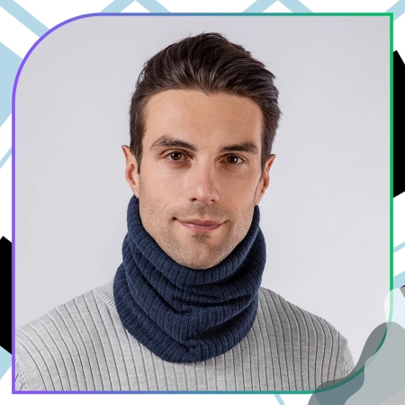 Eșarfă încălzitoare pentru gât de iarnă, eșarfă pentru bărbați și femei