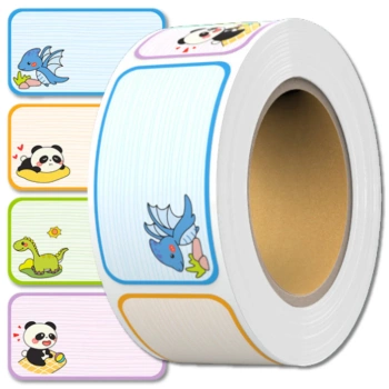 Etichete autocolante colorate pe rola 280 buc pentru copii DIY