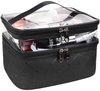 Geanta cosmetica suspendata, neagra, impermeabila, mare, transparenta