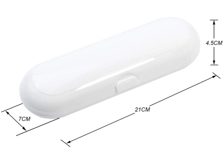 Recipient de călătorie cu husă pentru periuță și pastă de dinți, alb