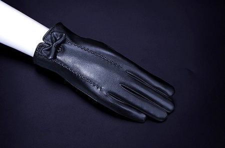 Manusi de dama piele touch, negre, elegante, calduroase