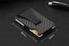 Portofel de metal mini pentru bărbați Husă pentru bărbați Organizator de carduri negru