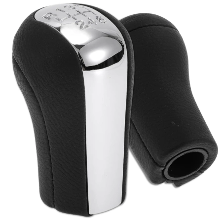 Buton schimbător de viteze Toyota Corolla Yaris Aygo Verso Avensis RAV4 Piele cromată