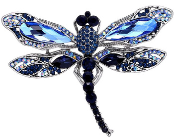 Brosa DRAGONFLY cu zirconi, ac retro insecte