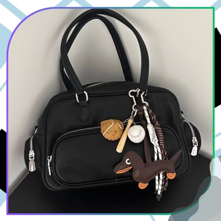 Breloc geantă breloc pandantiv dachshund baseball set