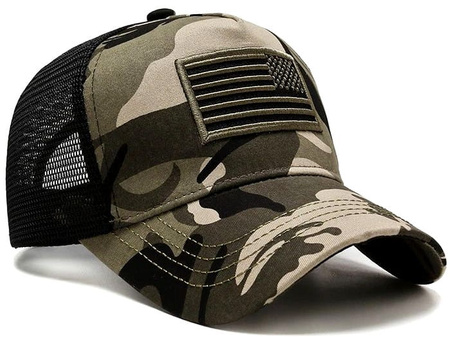 Şapcă de baseball din plasă aerisită militară