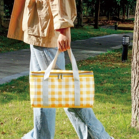 LUNCH BOX sac de depozitare termică a alimentelor în carouri mare