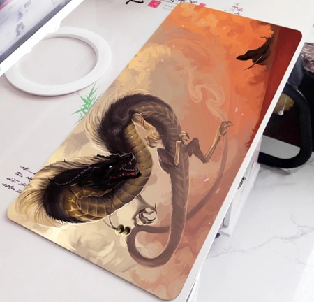 Mouse pad XXL colorat de birou, covoraș de joc dragon