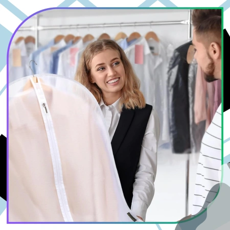 Set de 5 huse de haine pentru organizator de dulap, albe, translucide, impermeabile