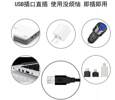 Proiector USB LED pentru mașină, stele albastre pentru plafonul mașinii