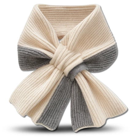 Eșarfă de damă, călduroasă pentru iarnă, bej bicolor cald