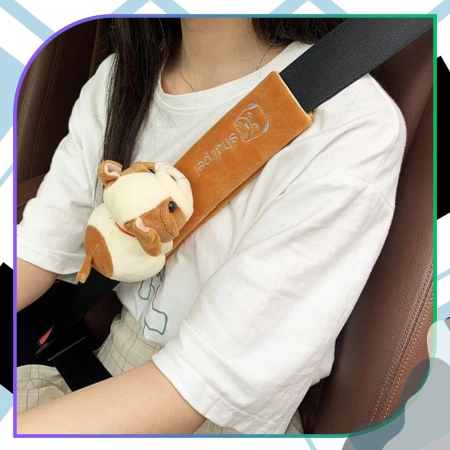 Husă centură de siguranță câine de pluș pentru copii