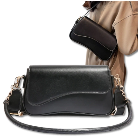 BAD&BAGS geanta de dama piele neagra mica eleganta