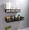 Raft negru pentru baie de bucatarie, 30 cm
