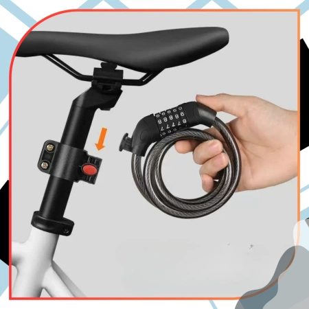 Lacăt pentru bicicletă cu cod PADLOCK protecție cablu