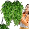 Feriga artificiala set de 2 flori verzi decor suspendat 82 cm