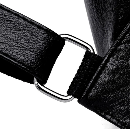 Rucsac urban elegant, negru, din piele ecologică