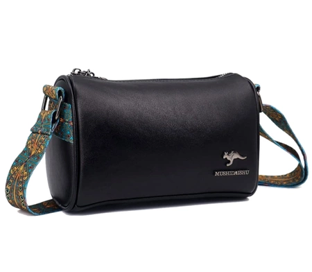 Elegant negru piele geanta de umăr doamnelor postbag