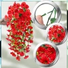 Agățat flori decorative ghirlanda artificială 3 buc roșii