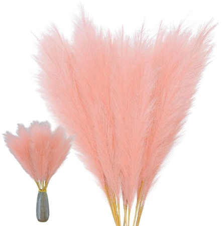 Stuf artificial pampas grass decorative 10pcs roz