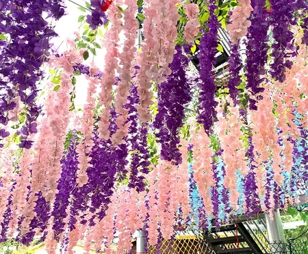 12 buc. glicine glicine pentru ghirlande de flori suspendate