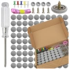 Kit reparații plafon auto, nituri gri, 100 buc.