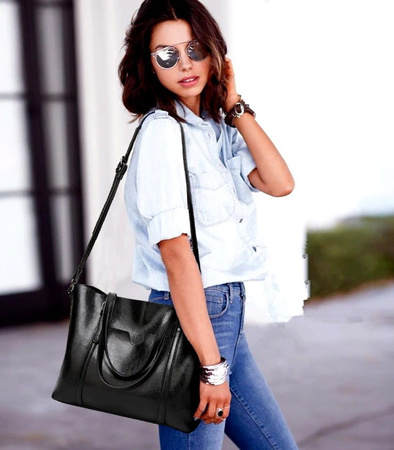 Geantă mare din piele pentru femei, încăpătoare, A4