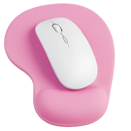 Mouse pad ergonomic roz cu suport antiderapant pentru încheietura mâinii