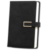 Caiet agendă A5 elegant din piele, cu fixare neagră