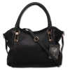 Geanta shopper dama neagra BAD&BAGS geanta de umar din piele ecologica