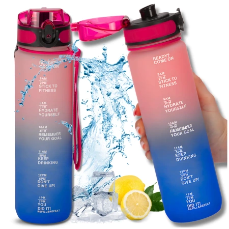 Sticla TRESSARI BPA Free 1000ml pentru alergat cu apa Tritan