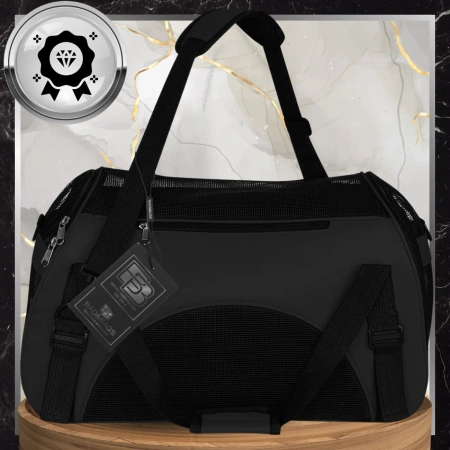 BAD&BAGS transport negru pentru geanta auto pentru caini mici