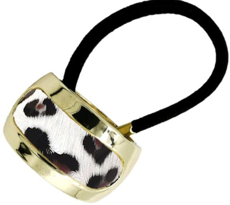 Leopard glam clemă de păr auriu