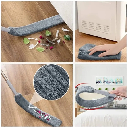 Set de 4 perii de curatare a prafului cu maner telescopic