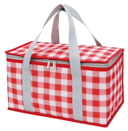 LUNCH BOX pungă termică mare pentru depozitarea alimentelor cu design în carouri