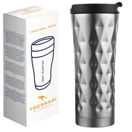 Cana termica TRESSARI, termos cafea etans, mare, 500ML, metalica