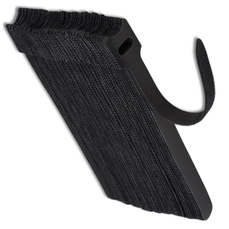 Clemă de cablu cu velcro pentru fixarea firelor, set de 100 bucăți, neagră, 12x150mm