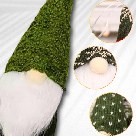 Gnom de Crăciun Moș Crăciun 15 cm Set de agățat Gnome de 3