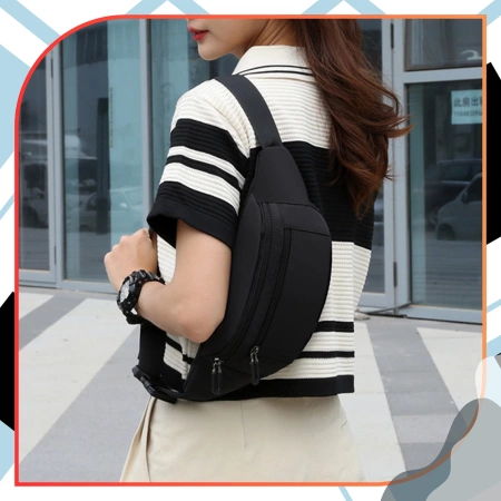 Rucsac sportiv pentru talie, bărbați și femei, borsetă neagră pentru talie.