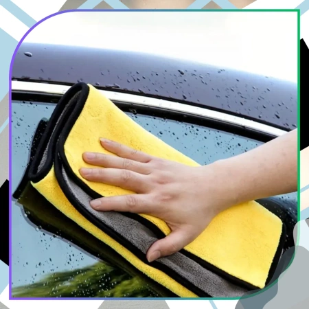 Set prosoape cu 5 cârpe de curățat auto din microfibră