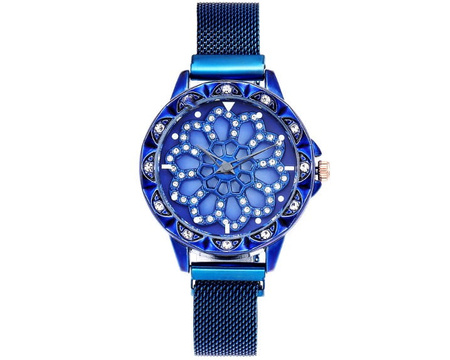Ceas pentru femei cu curea MAGNETIC MESH cu cadran rotativ HIT